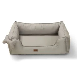 Leeby Cama taupe ortopédica para cães