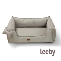 Leeby Cama taupe ortopédica para cães
