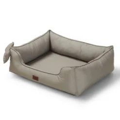 Leeby Cama taupe ortopédica para cães