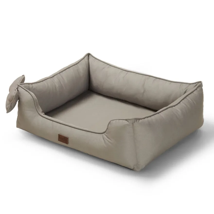 Leeby Cama taupe ortopédica para cães