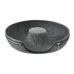 Leeby Cama Túnel Feltro Cinzento para gatos