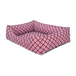 Leeby cama vermelha impermeável para cães