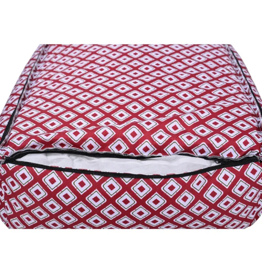 Leeby cama vermelha impermeável para cães