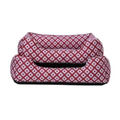 Leeby cama vermelha impermeável para cães