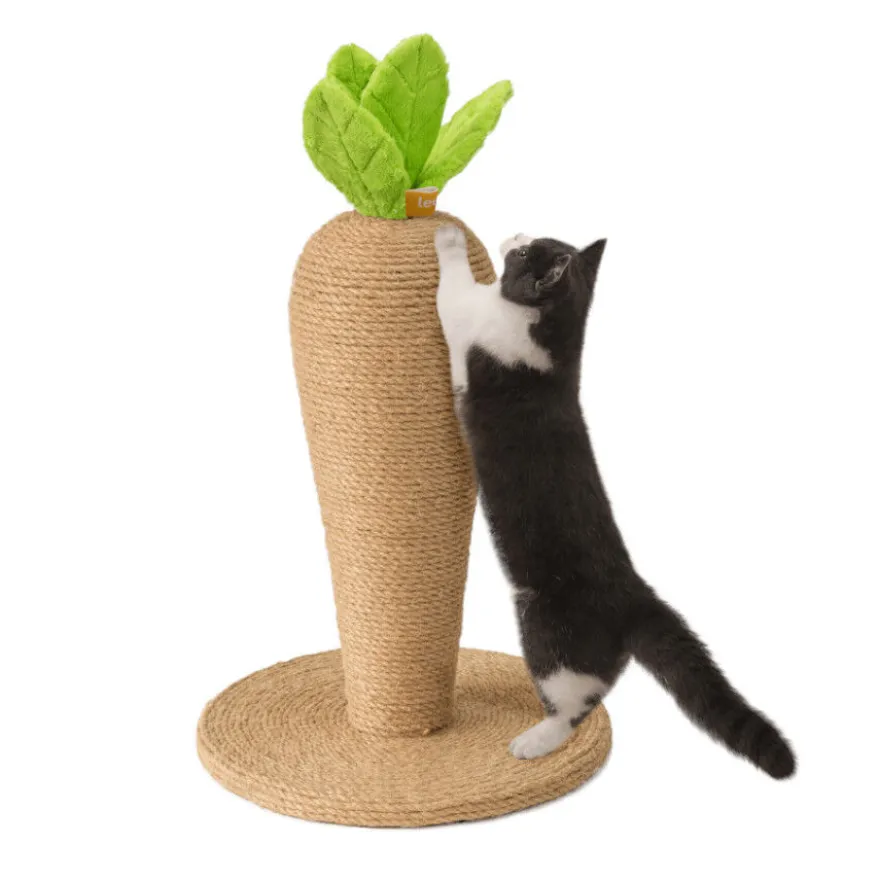 Leeby Carlos Cenoura arranhador de juta para gatos