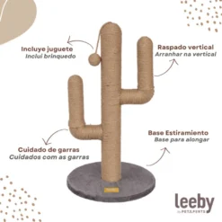 Leeby Carmen Cactus arranhador com brinquedo para gatos