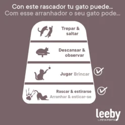 Leeby Carmen Cactus arranhador com brinquedo para gatos