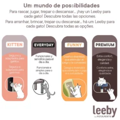 Leeby Cloud Collection torre arranhadora com cama nido para gatos