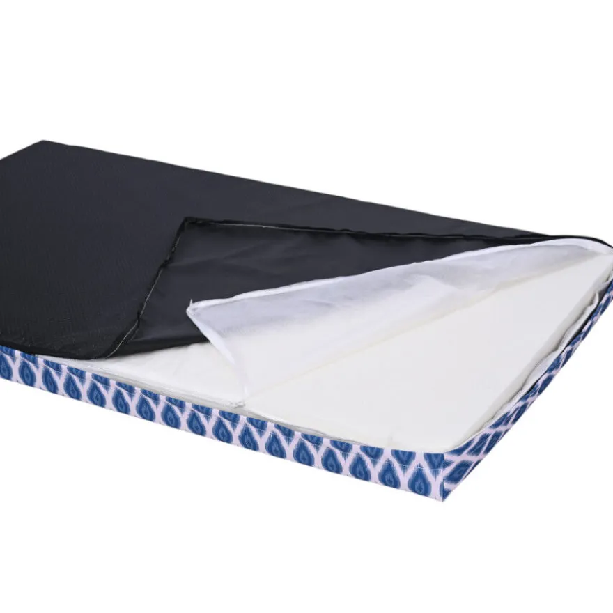 Leeby colchão azul impermeável para cães