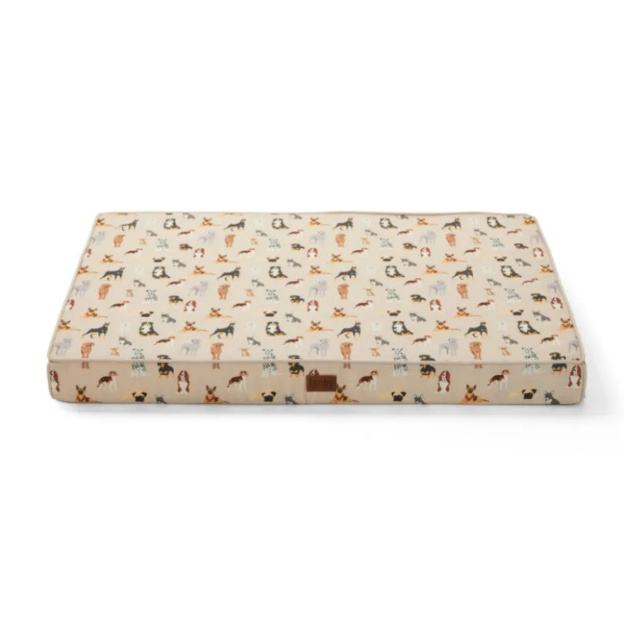 Leeby Colchão estampado antiderrapante para cães