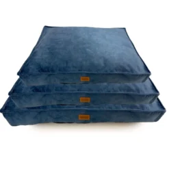 Leeby Colchão Impermeável com Capa Amovível Azul Marinho para cães