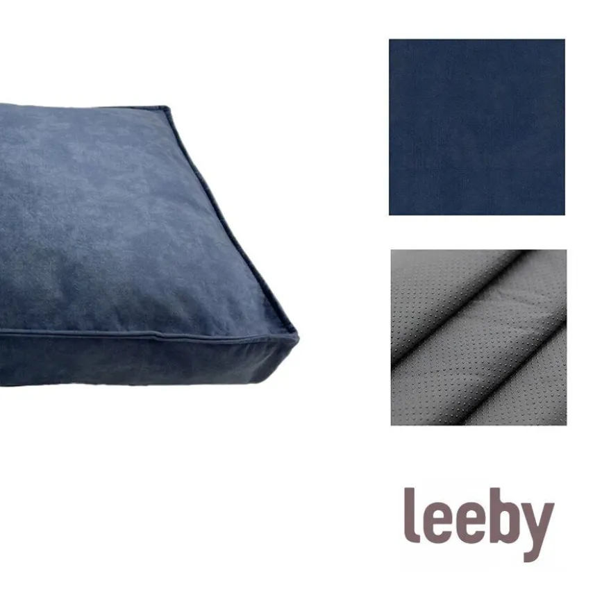 Leeby Colchão Impermeável com Capa Amovível Azul Marinho para cães