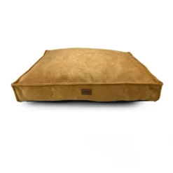 Leeby Colchão Impermeável com Capa Amovível Dourado para cães