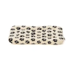 Leeby Colchão macio com estampado de patas para cães