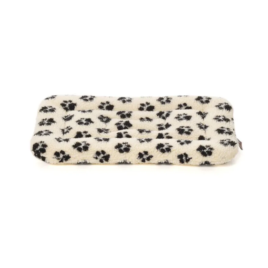 Leeby Colchão macio com estampado de patas para cães