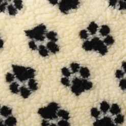 Leeby Colchão macio com estampado de patas para cães