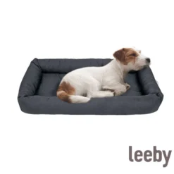 Leeby Colchão Macio Preto para cães