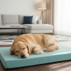 Leeby Colchão riscas finas para cães