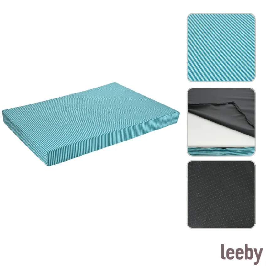 Leeby Colchão riscas finas para cães