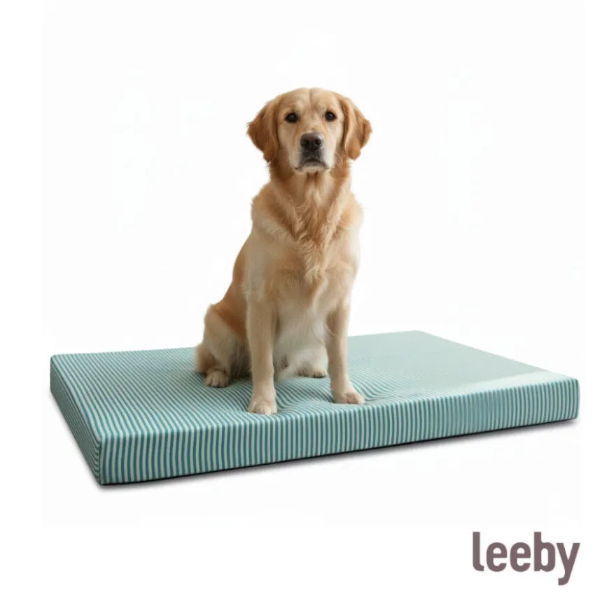 Leeby Colchão riscas finas para cães