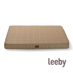 Leeby Colchão tartã antiderrapante para cães