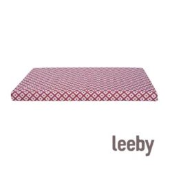 Leeby colchão vermelho impermeável para cães