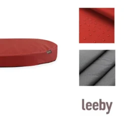 Leeby Colchão vermelho waterproof e amovível para cães