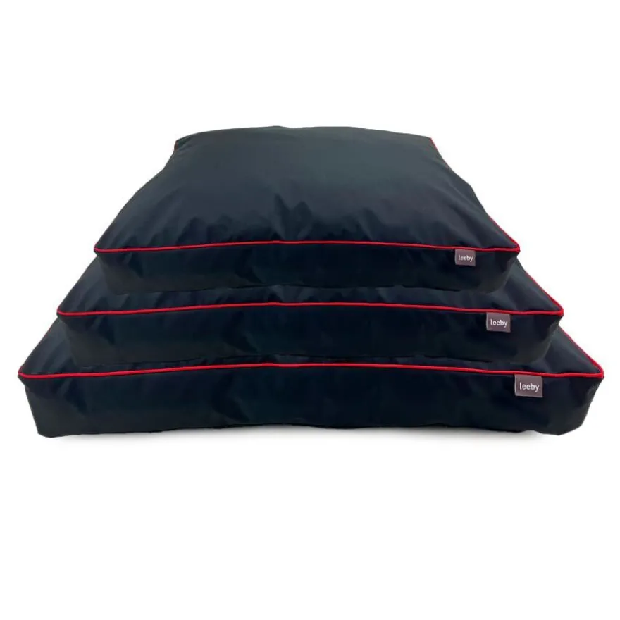 Leeby Colchão waterproof Anti Pelos Preto para cães