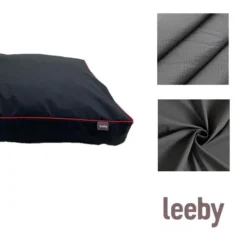 Leeby Colchão waterproof Anti Pelos Preto para cães