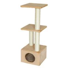 Leeby Colette DoubPost torre arranhadora com cama nido bege para gatos