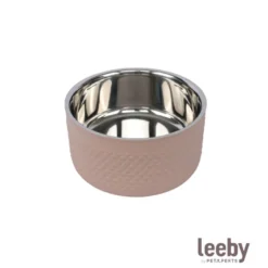 Leeby Comedouro Antiderrapante em Aço Inoxidável para Cães