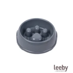 Leeby Comedouro Antivoracidade Azul com Relevo de Pata para cães