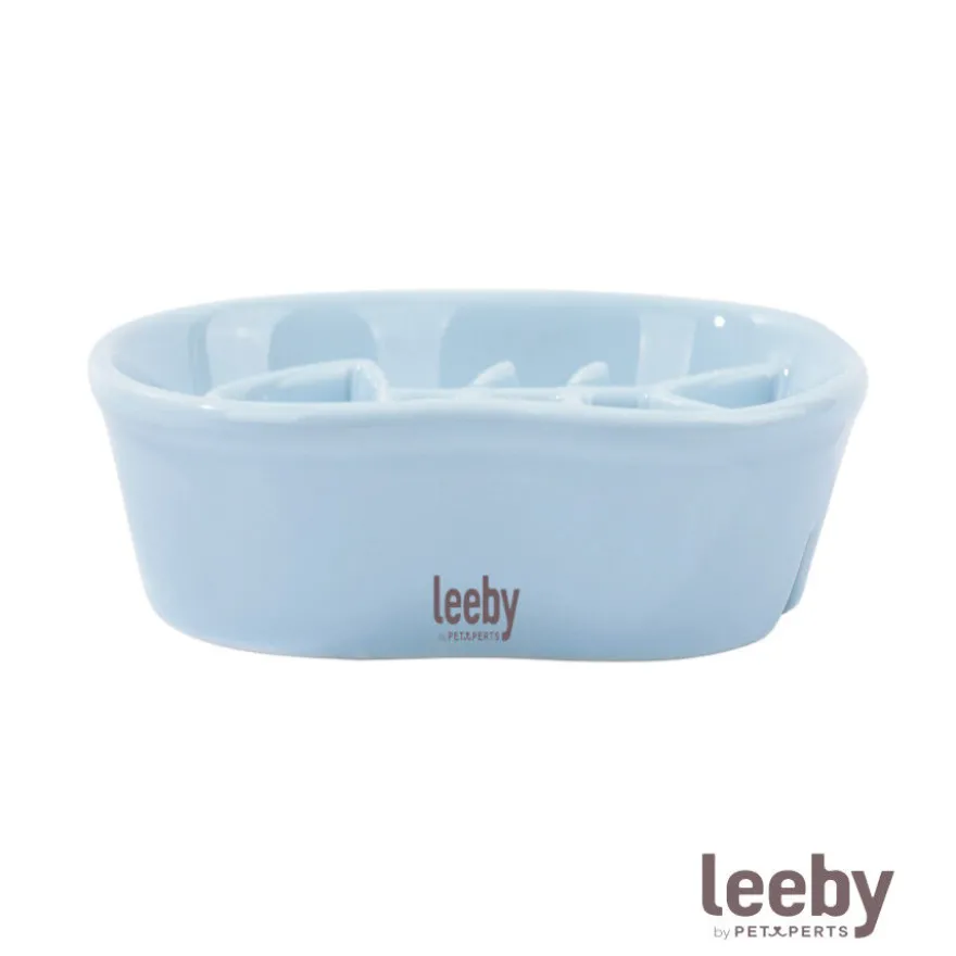 Leeby Comedouro Antivoracidade de Cerâmica para gatos