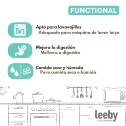 Leeby Comedouro Antivoracidade de Cerâmica para gatos