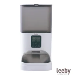 Leeby Comedouro Automático Programável Branco e Cinzento para cães e gatos