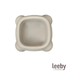 Leeby Comedouro de Plástico Taupe para cães