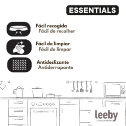 Leeby Comedouro de Plástico Taupe para cães