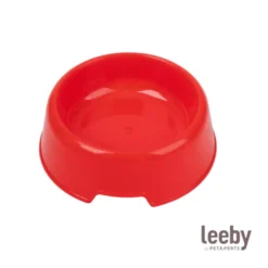 Leeby Comedouro de Plástico Vermelho para cães e gatos