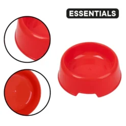Leeby Comedouro de Plástico Vermelho para cães e gatos