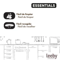 Leeby Comedouro de Plástico Vermelho para cães e gatos