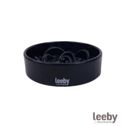 Leeby Comedouro Lento de Cerâmica Azul para cães