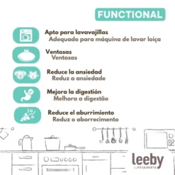 Leeby Comedouro Verde de Silicone para gatos