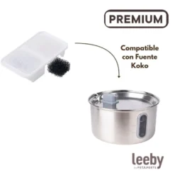 Leeby Conjunto de 3 Filtros de Substituição para bebedouro Koko de cães e gatos