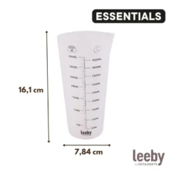 Leeby Copo Medidor Transparente para cães e gatos