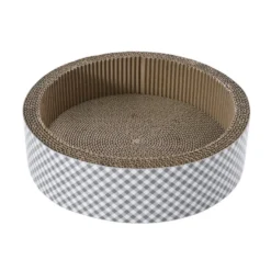 Leeby Domingo cama arranhador de cartão vichy para gatos