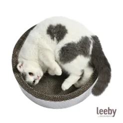 Leeby Domingo cama arranhador de cartão vichy para gatos