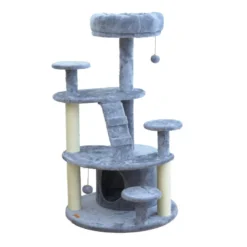 Leeby Esperanza torre arranhadora multiplataforma com cama nido e brinquedo para gatos