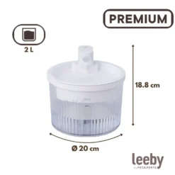 Leeby Fonte de Água Sem Fios Branca para cães e gatos