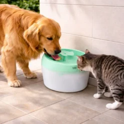 Leeby Fonte de Água Verde para cães e gatos