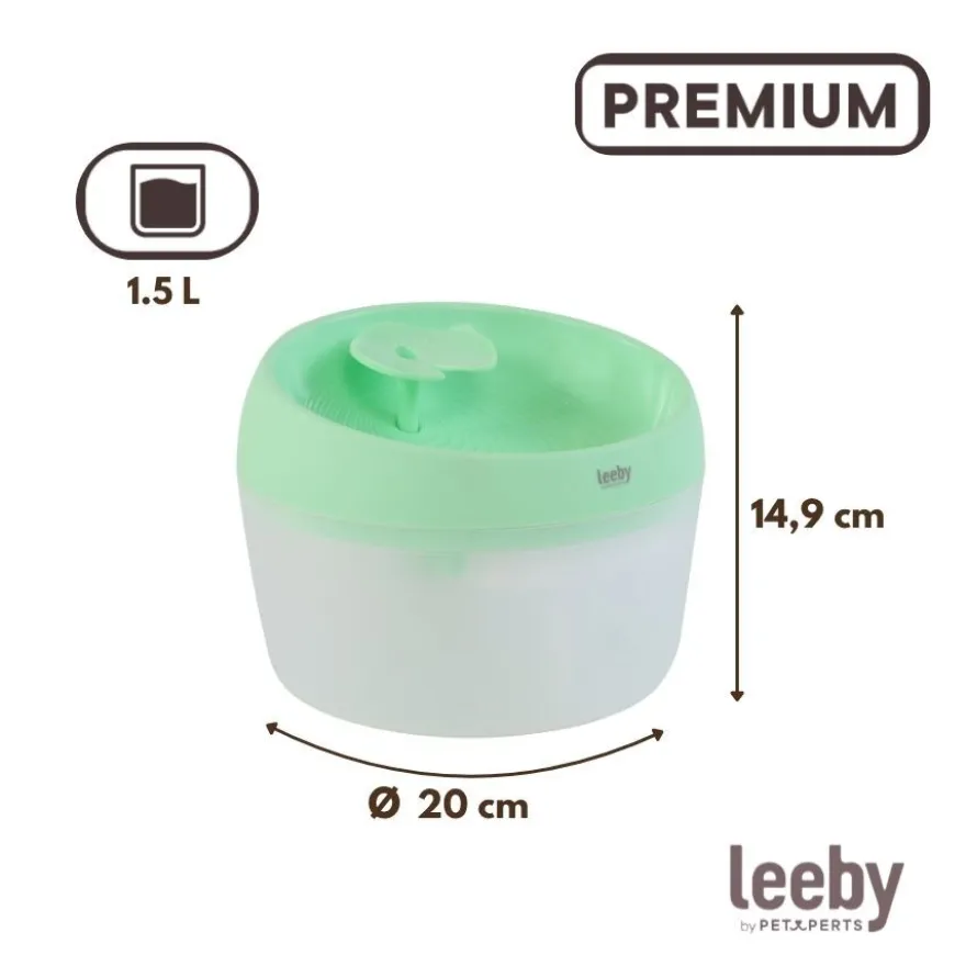 Leeby Fonte de Água Verde para cães e gatos